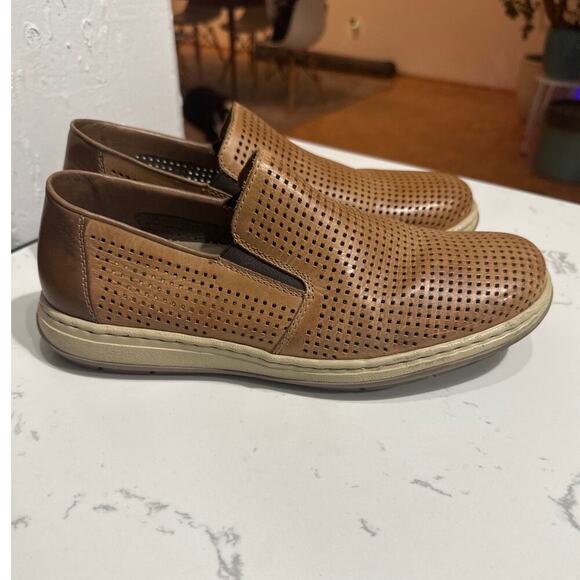 Men's Rieker 17376-25 Randall 76 Toffee/Cinnamon Leather Slip-On, Size 42, EUC - Picture 1 of 7